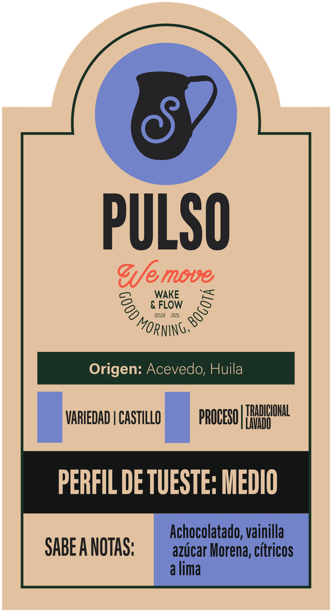 Bolsa de café Semulá Pulso — Acevedo, Huila, variedad Castillo, tueste Medio